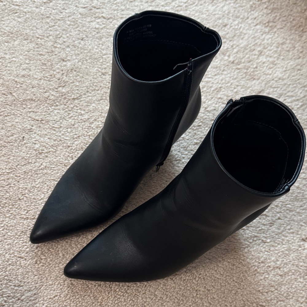 Worthington Sleek Black Ankle Booties